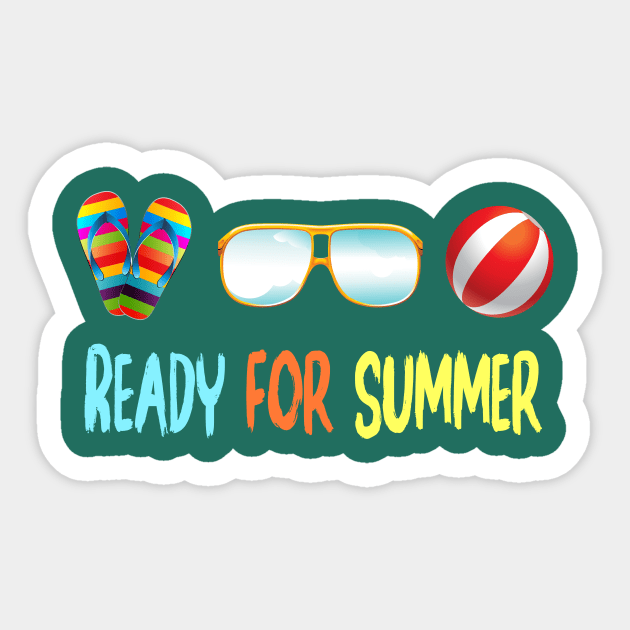 Ready For Summer - Summer Chilling - Beach Vibes Sticker by Elitawesome